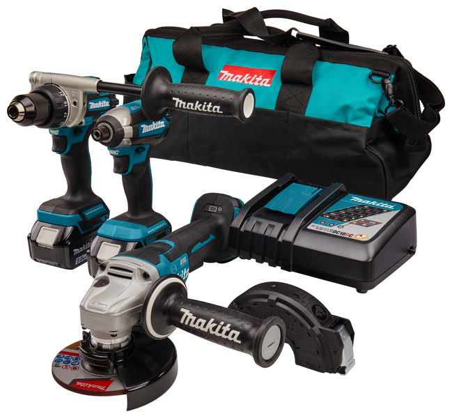 Makita DLX3156TX1 LXT 18V Li-Ion Accu Combiset (2x 5,0 Ah Accu) In Tas EAN: 88381744669