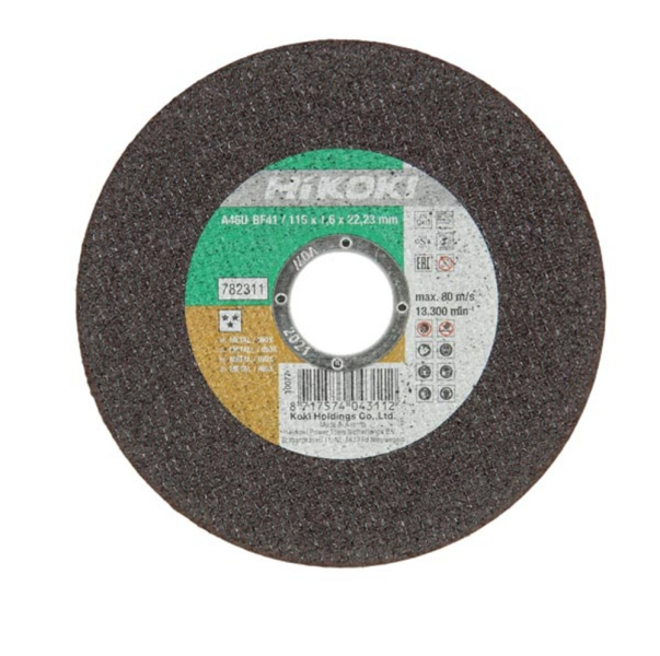 HiKOKI 782312 Doorslijpschijf - 125 X 22,23 X 1,6mm - RVS - Metaal