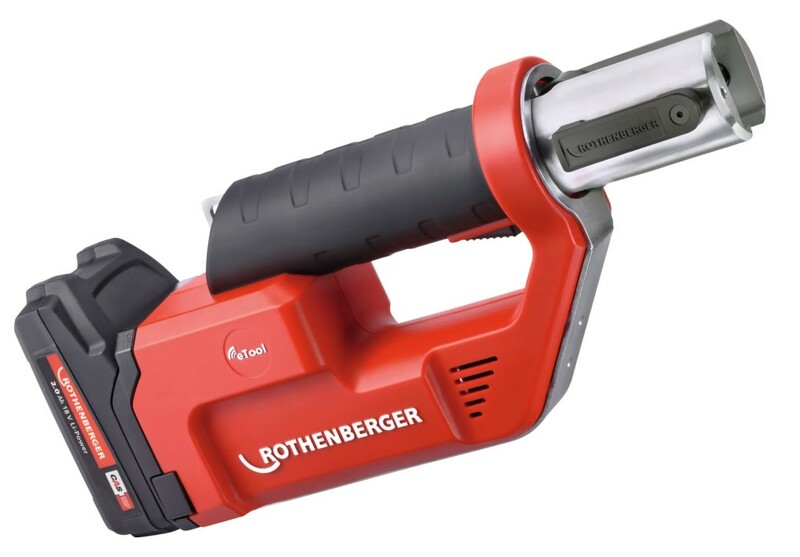 Rothenberger Romax Compact TT 18V Li-ion Accu Perstang Set (1x 2.0Ah Accu) Incl. M15-22-28 Persbekken In Koffer