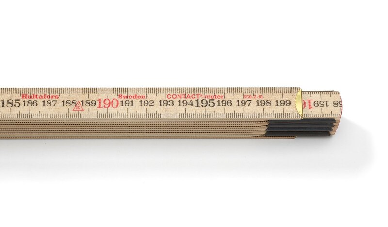 Hultafors 559-2-10 Duimstok, Contactmeter - Hout - 2m - Detailed view of the product