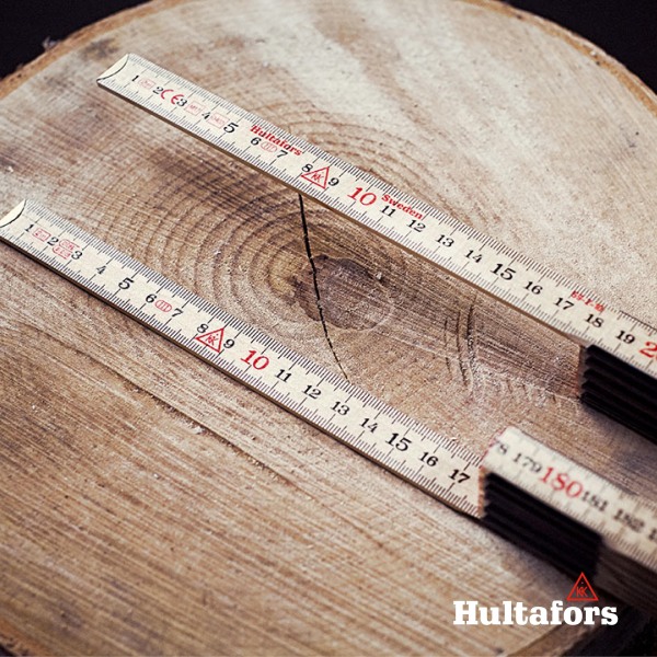 Hultafors 559-2-10 Duimstok, Contactmeter - Hout - 2m - Detailed view of the product