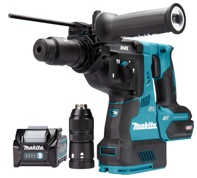 Makita HR002GM204 XGT 40V Max Li-Ion Accu SDS-Plus Combihamer Set (2x 4,0Ah) Incl. Stofafzuigsysteem In Mbox - 2,8J - Koolborstelloos EAN: 88381892872