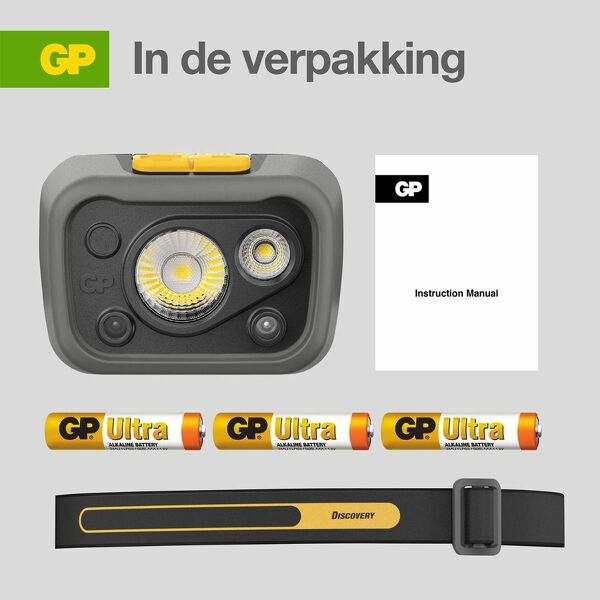 GP CHW54 Hoofdlamp - 375Lm - 3X AAA - 260GPACTCHW54000 - Detailed view of the product