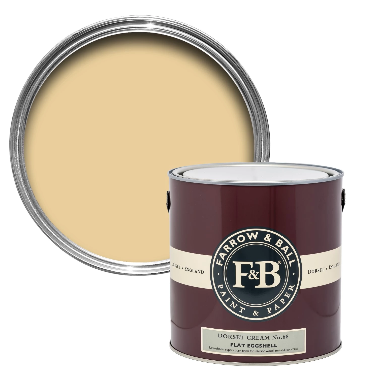 Farrow&Ball Flat Eggshell Dorset Cream No.68 - 2,5L