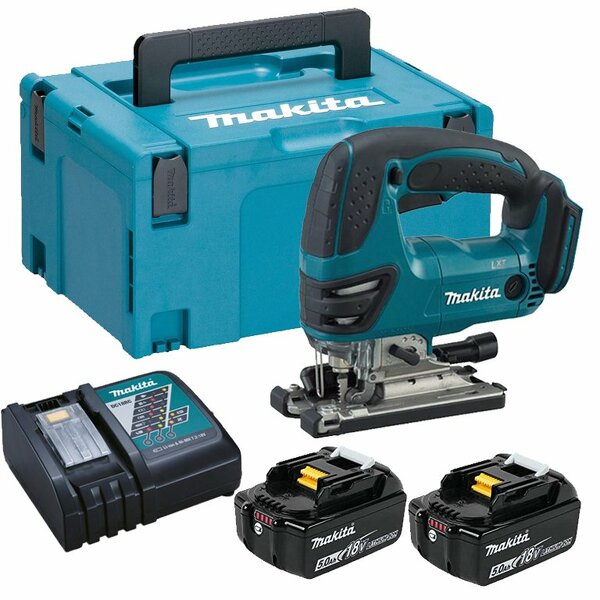 Makita DJV180RTJ 18V Li-Ion Accu Decoupeerzaag Set (2x 5.0Ah Accu) In Mbox - D-greep - Variabel EAN: 88381821490