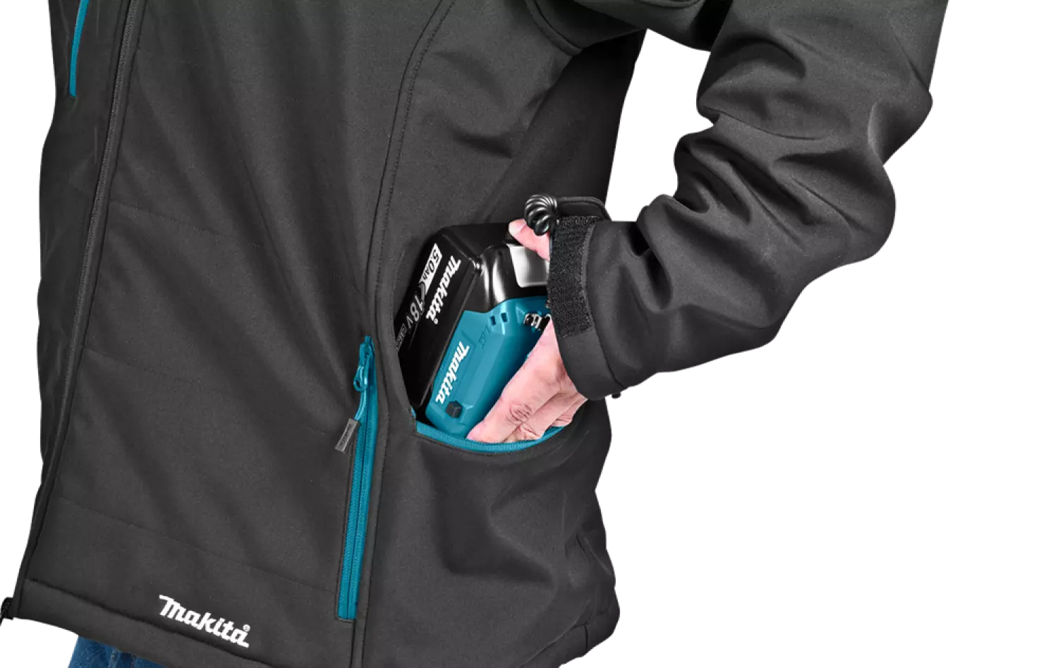 Makita DCJ205ZM 18V Accu Verwarmde Jas Body - M thumbnail 4