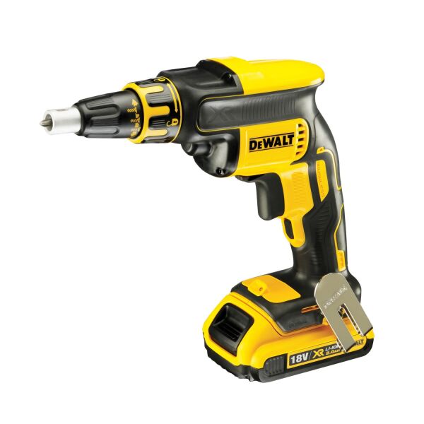 DeWALT DCF620P2K-QW 18V Li-ion XR Accu Gipsschroefmachine / Bandschroefmachine Set (2x 5.0Ah) In TSTAK - Koolborstelloos - 25-57mm - Detailed view of the product