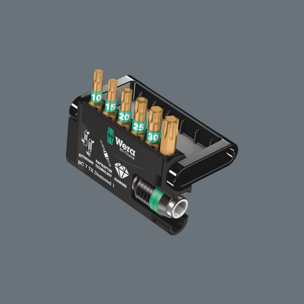 Wera 5057415001 7-delige Bit-Check 7 Diamond Bitset - Torx - Detailed view of the product