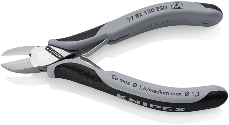 Knipex 77 82 130 ESD Elektronica Zijsnijtang - 130mm - Detailed view of the product