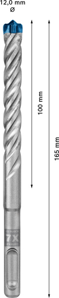 Bosch 2608900108 EXPERT Hamerboor SDS Plus-7X - 12x100x165mm - Detailed view of the product