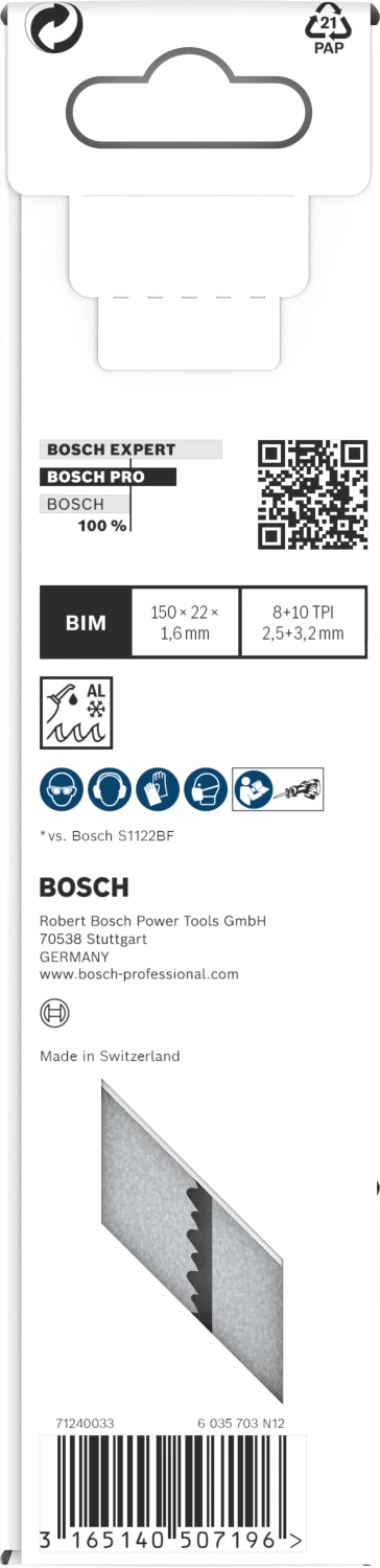 Bosch PRO S930CF Thick Metal Demolition Reciprozaagblad - 150mm - Metaal (5st) thumbnail 3