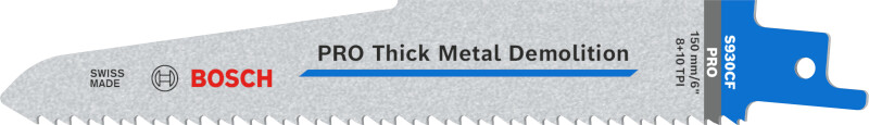 Bosch PRO S930CF Thick Metal Demolition Reciprozaagblad - 150mm - Metaal (5st) afbeelding
