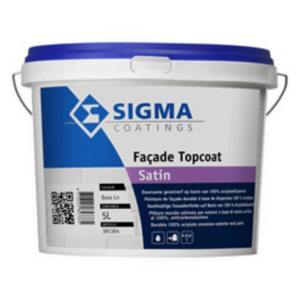 sigma facade topcoat satin lichte kleur 10 ltr