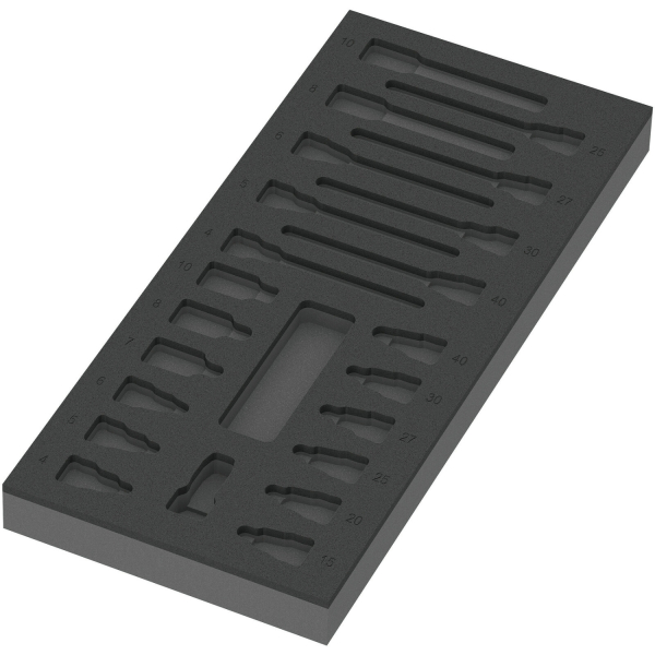 Wera 05137323001 9823 Schuimstof Inlegstuk Zyklop B 3/8"Bit Doppenset 1