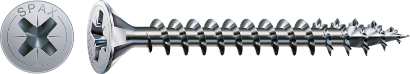 SPAX 1081010400503 Universele Schroef - Z2 - 4.0 X 50mm - Verzonken Kop - Voldraad - WIROX (200st)