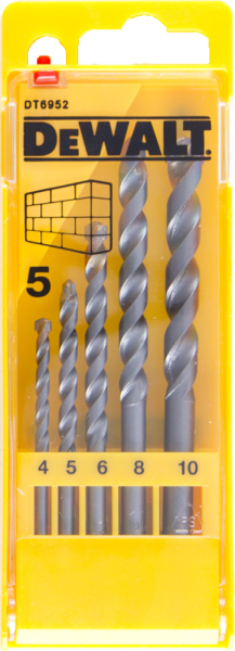 DeWALT DT6952 5 Delige Steenboorset In Cassette - Detailed view of the product