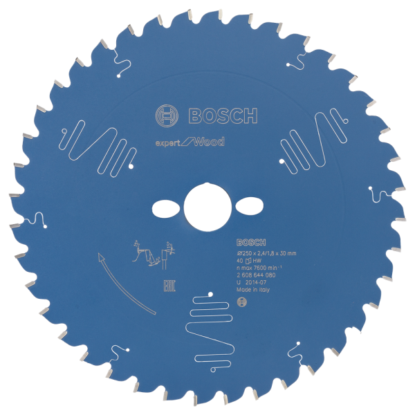 Bosch 2608644080 Expert Cirkelzaagblad - 250 X 30 X 40T - Hout - Carbide