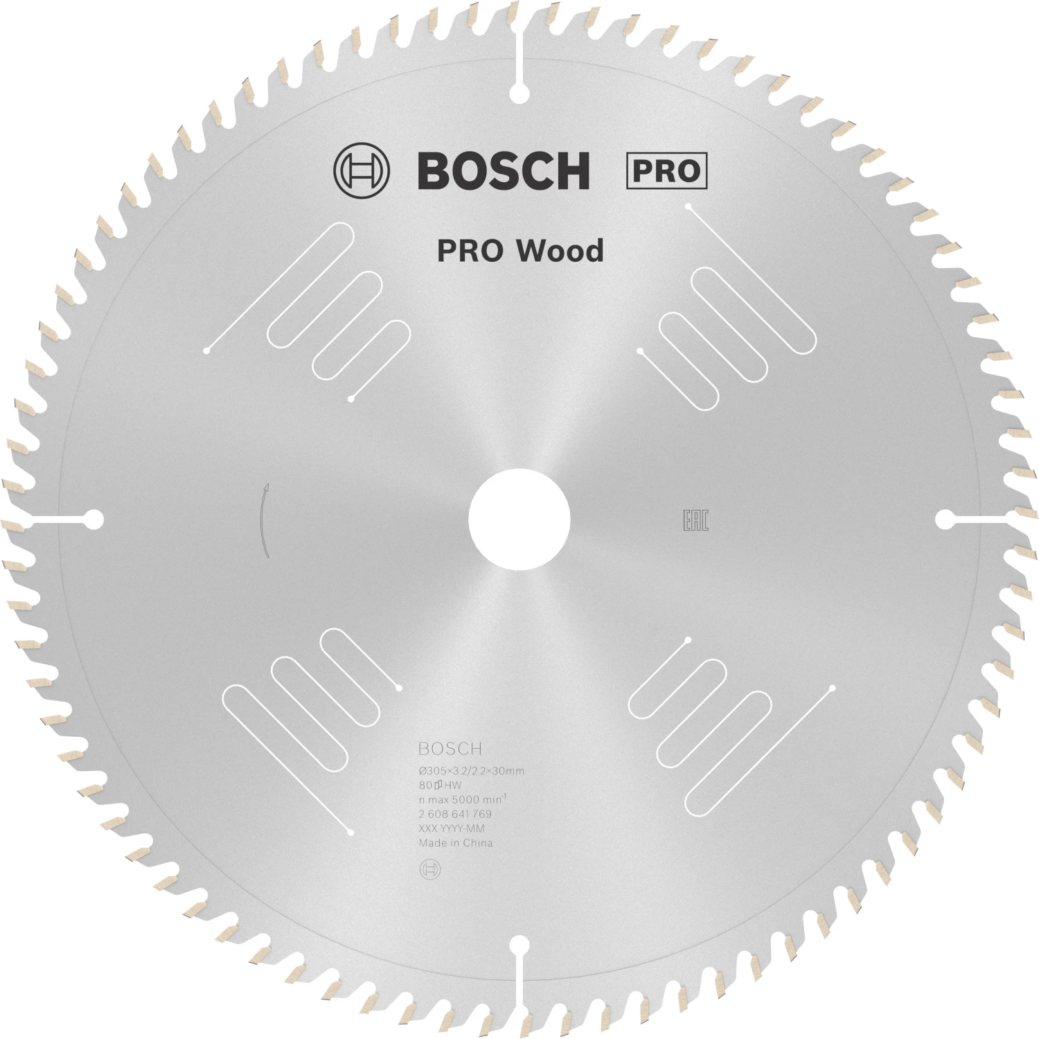 Bosch 2608641769 PRO Afkortzaagblad Voor Hout - 305 X 30 X 80T afbeelding