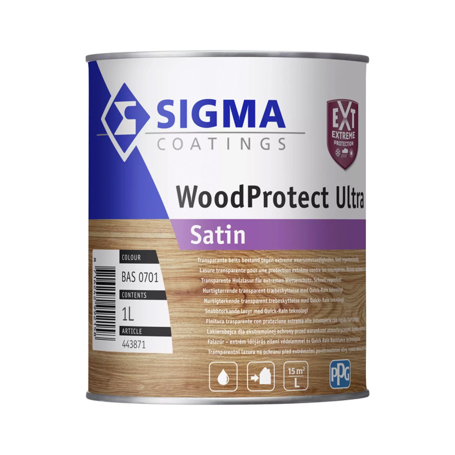 Sigma WoodProtect Ultra Satin - Op Kleur Gemengd - 1L
