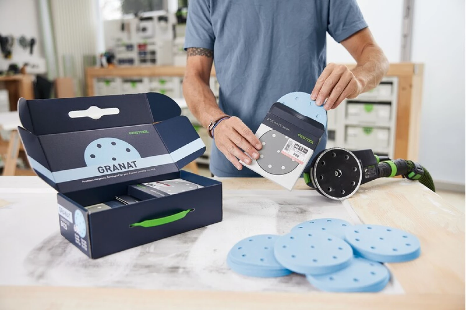 Festool 578668 60-delige Schuurpapier Set Granat - 125mm thumbnail 4