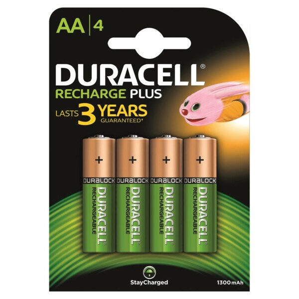 Duracell 3100000225 Oplaadbare Batterij Plus AA 1300mAh 4st. - Default image for the product