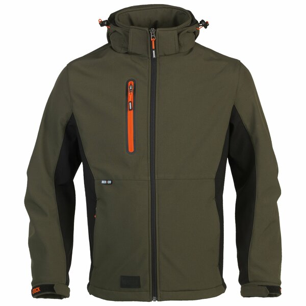 Herock Trystan Softshell Jas - Donker Kaki/Zwart - Maat L - Experts