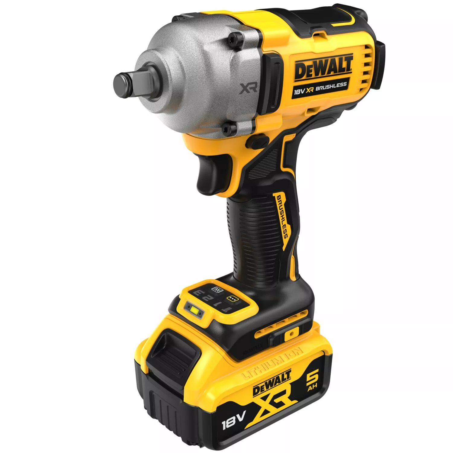 DeWALT DCF891P2T-QW 18V Li-ion XR Accu Slagmoersleutel Set (1x 5.0Ah) In TSTAK - 1/2"- Koolborstelloos thumbnail 3