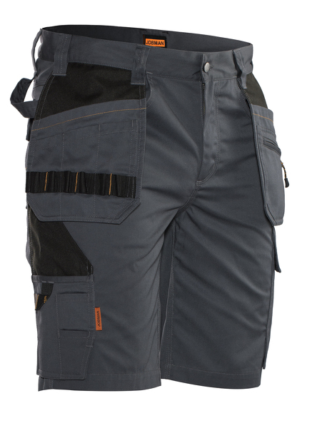 Jobman 2722 Werkbroek Kort Holsterpocket - Maat 48 - Grijs/Zwart