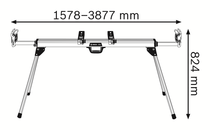 Bosch GTA 3800 Onderstel Voor Afkort- En Verstekzagen - Detailed view of the product