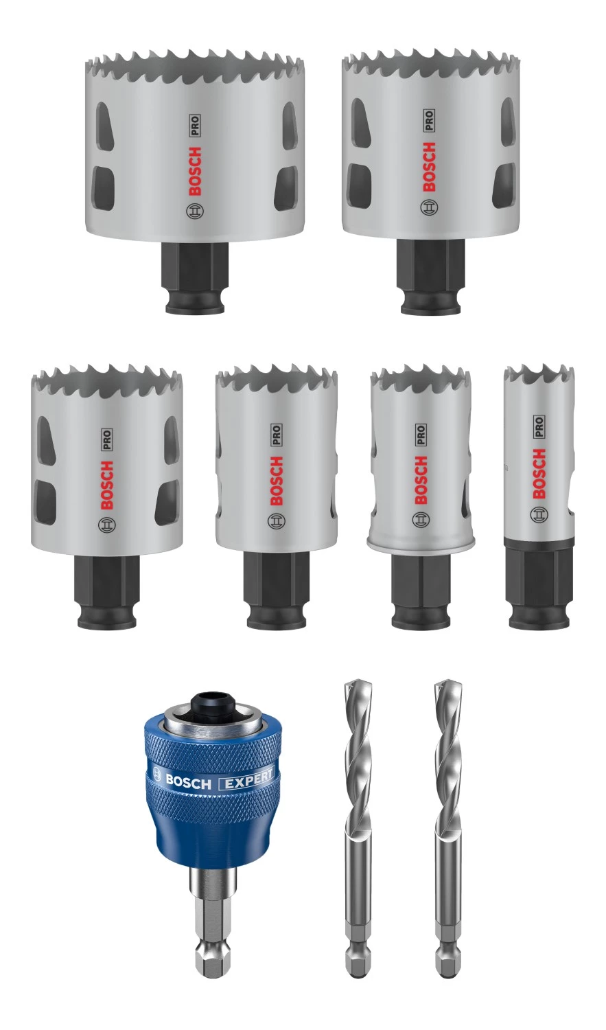 Bosch 2608594436 PRO 9-delige Multi Material PC Plus Gatzagenset - 22,29,35,44,51,64mm