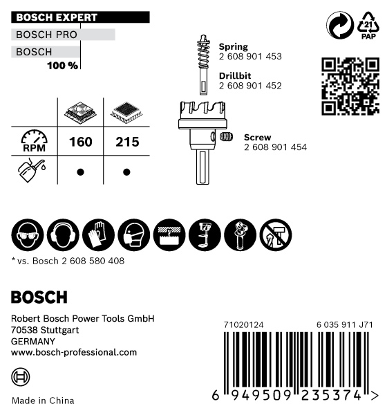 Bosch 2608901444 EXPERT Sheet Metaal Gatzaag - 75mm - Detailed view of the product