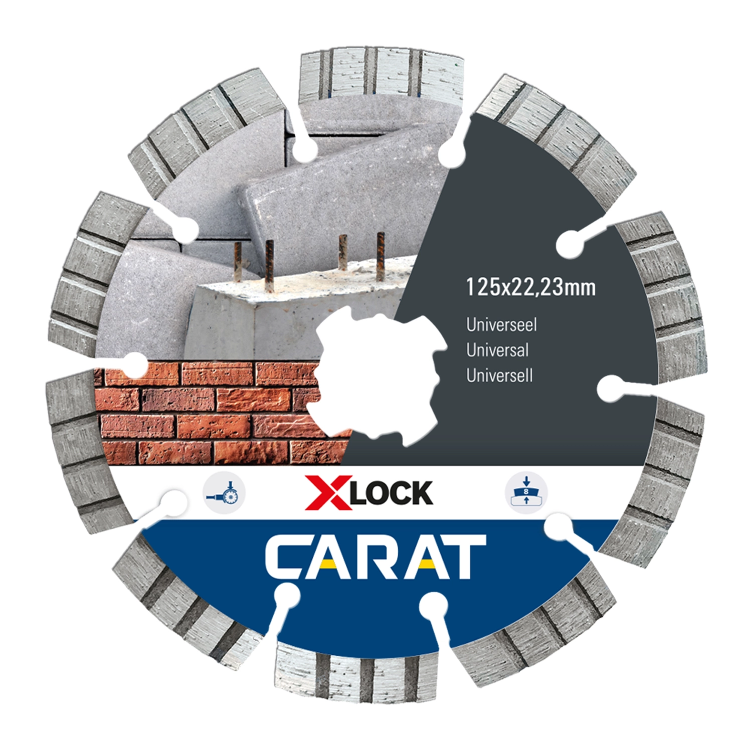 CARAT CUXLOCK125 Diamantzaag X-LOCK UniverseelØ125x22,23MM
