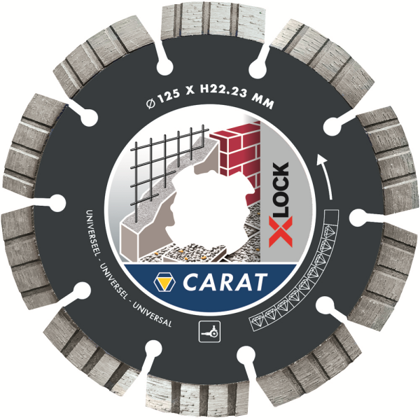 CARAT CUXLOCK125 Diamantzaag X-LOCK UniverseelØ125x22,23MM - Detailed view of the product