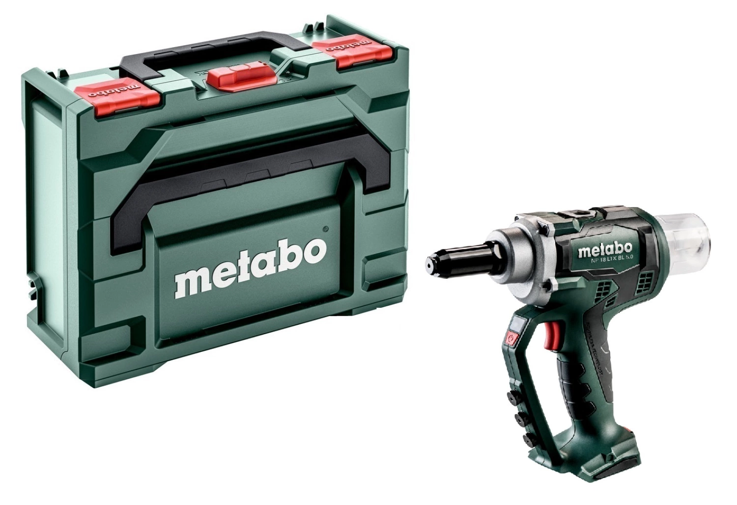 Metabo NP 18 LTX BL 5.0 18V Li-Ion Accu Blindnietpistool Body In MetaBOX - Koolborstelloos - 2.4 - 5mm