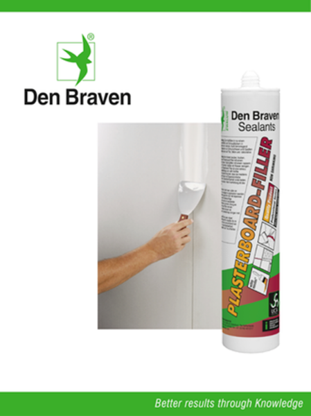Zwaluw Den Braven 11221202 Plasterboard Filler Vulpasta - Wit - 310ml - Detailed view of the product