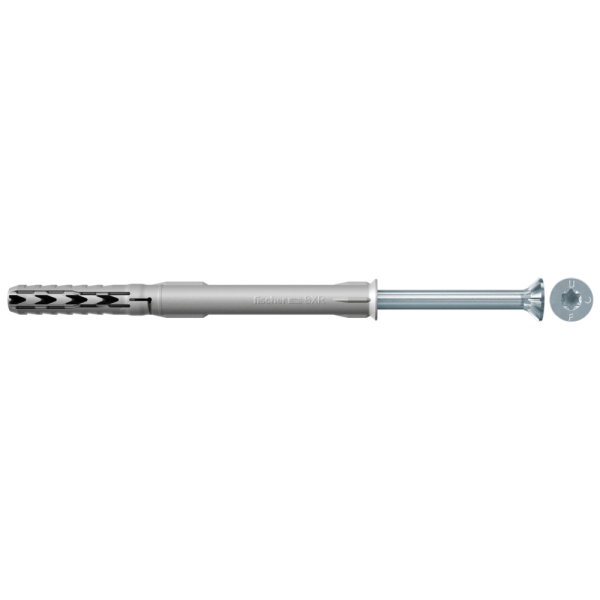 Fischer 46265 Constructie-/kozijnplug SXR - 10 X 120 T - TX40 - Verzonken Schroef - Verzinkt Staal (50st)