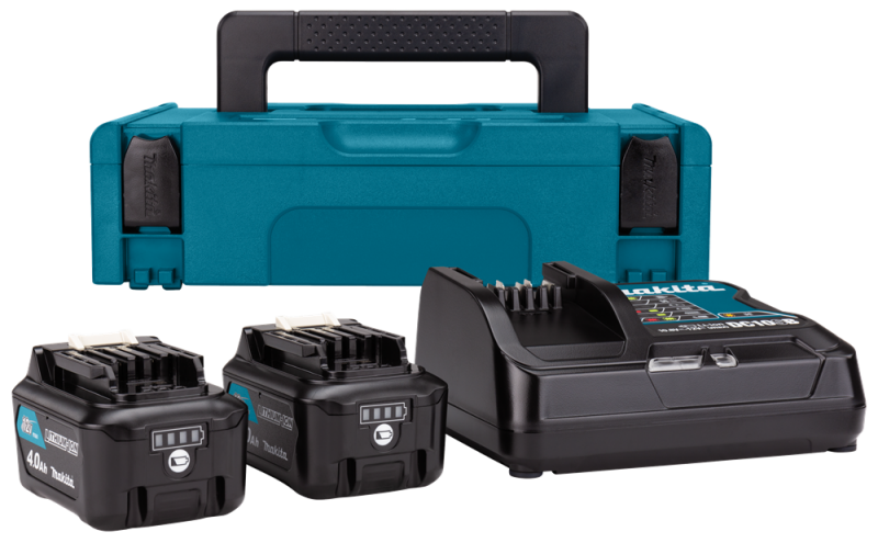 Makita 197641-2 10.8V - 12V Li-Ion Accu Starterset (2x 4,0Ah) + Lader In Mbox - Detailed view of the product