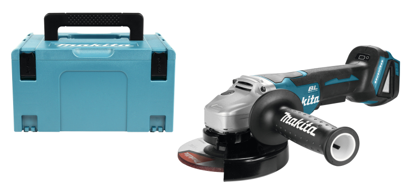 Makita DGA505Y1J 18V Li-Ion Accu Haakse Slijper Body + 1.5Ah Accu In Mbox - 125mm - Koolborstelloos - Softstart