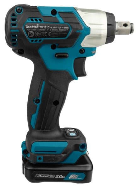 Makita TW161DSAJ 12V Li-Ion Accu Max Slagmoersleutel Set (2x 2.0Ah Accu) In Mbox - 165Nm - 1/2'' - Detailed view of the product
