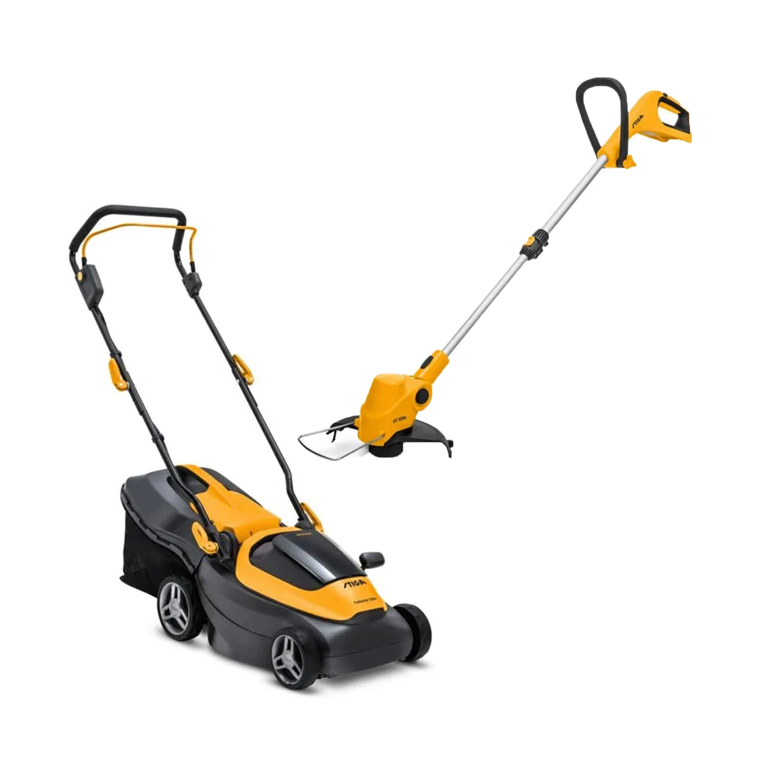 Stiga 2B1342068/ST2 Bundel 20V Collector 136e Loopmaaier + GT 100e Grastrimmer (2x 2Ah Accu)