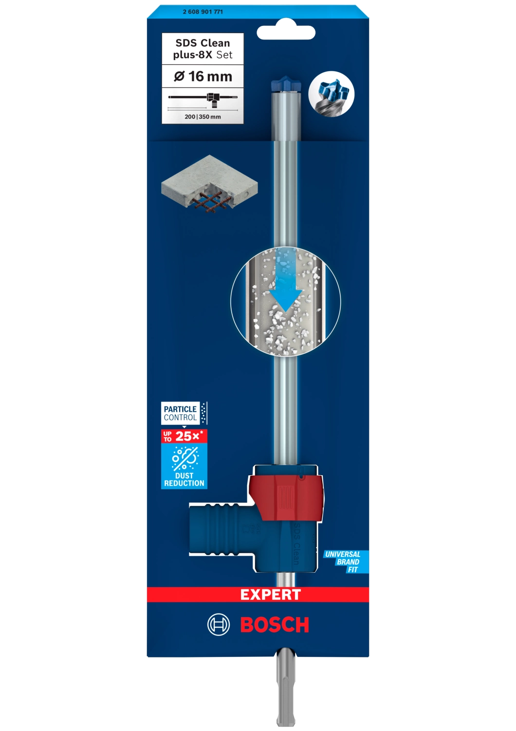 Bosch 2608901771 EXPERT Hamerboor SDS Clean SDS Plus-8X - 16x200x350mm Met Connector thumbnail 2