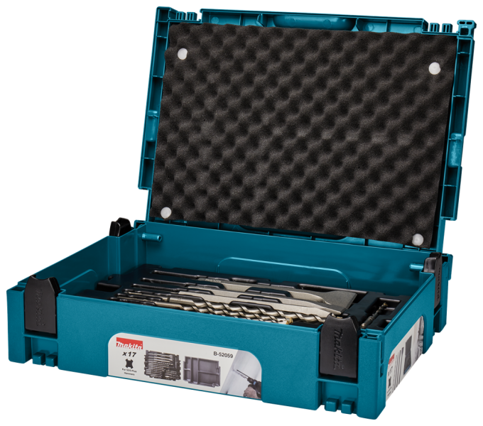 Makita B-52059 17-delige SDS-plus Boor / Beitel Set In Mbox - Detailed view of the product