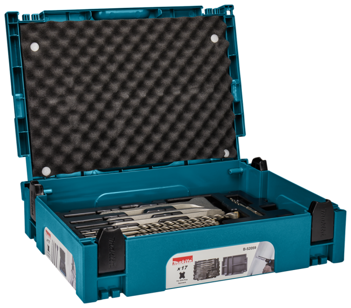 Makita B-52059 17-delige SDS-plus Boor / Beitel Set In Mbox - Detailed view of the product