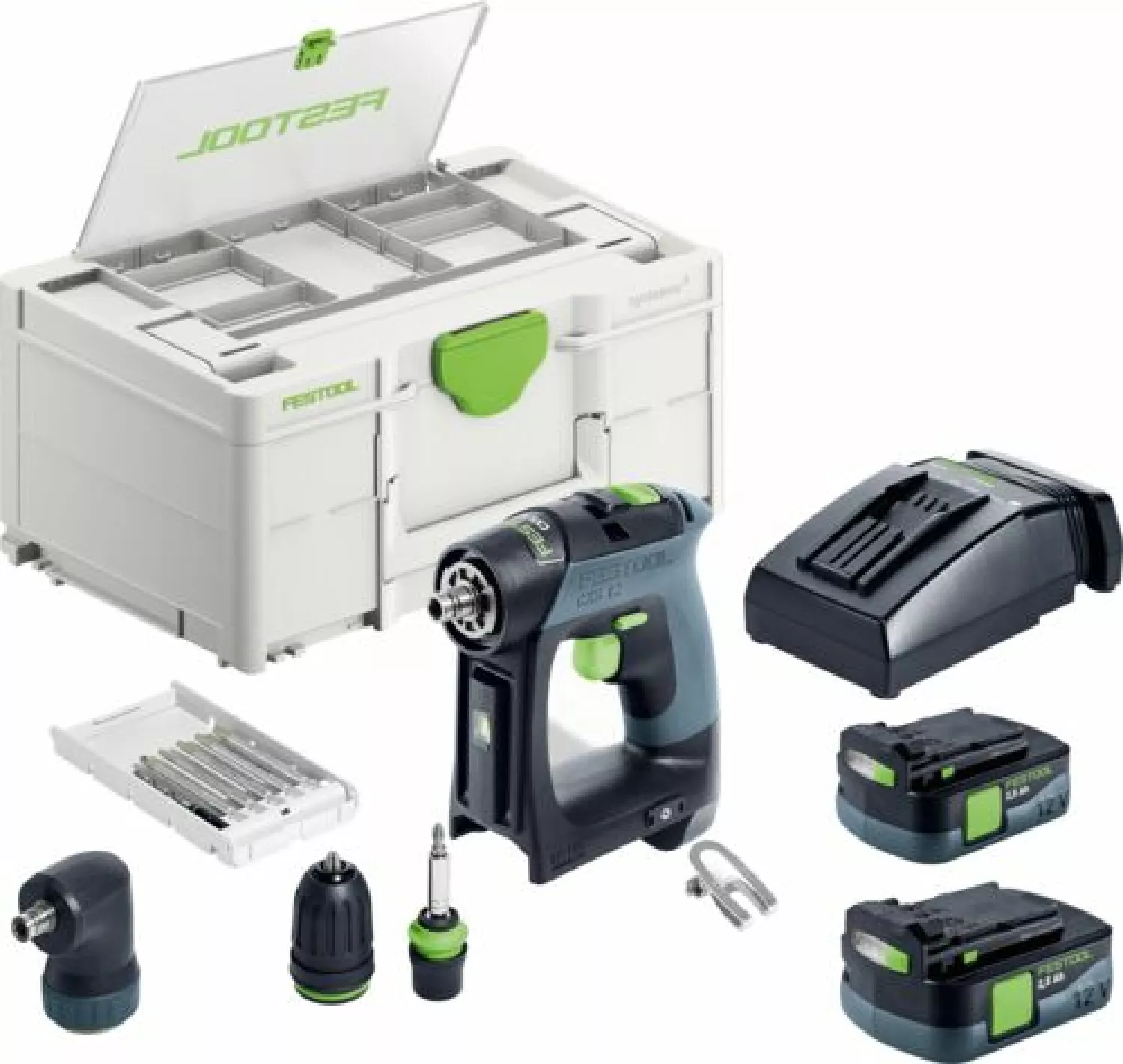 Festool CXS 12 2,5-Set 12V Li-ion Accu-schroefboormachine Set (2x 2.5Ah Accu) In Systainer