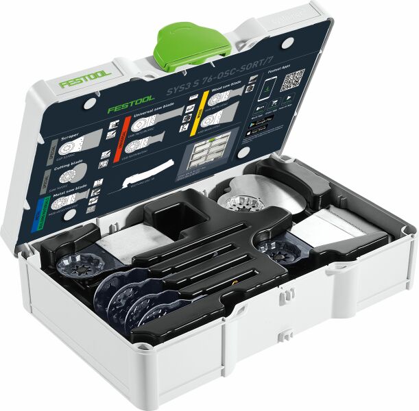 Festool 578116 7-delige Multitool Zaagbladset SYS3 S 76-OSC-SORT/7 - Detailed view of the product