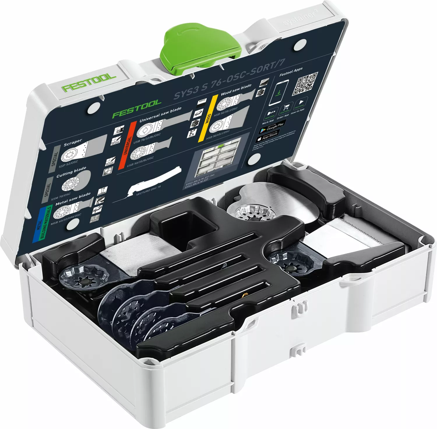 Festool 578116 7-delige Multitool Zaagbladset SYS3 S 76-OSC-SORT/7 thumbnail 2