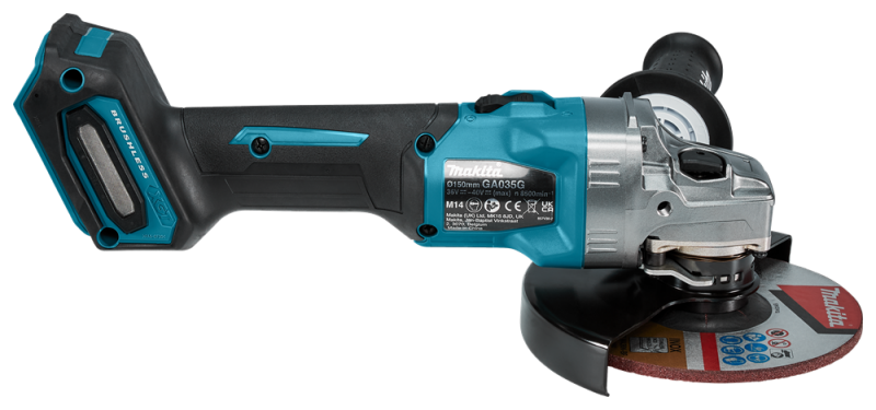 Makita GA035GZ XGT 40V Max Li-ion Accu Haakse Slijper 150 Mm Body - Detailed view of the product