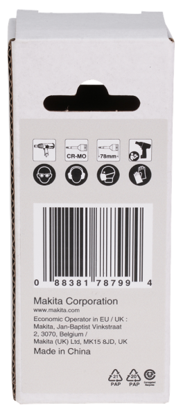 Makita E-19825 Slagschroefbit T45x78mm - Impact Black - 1/2"VK - Detailed view of the product