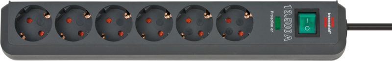 Brennenstuhl 1159710 6 Voudige Stekkerdoos Met Overspanningsbeveiliging - 3680W - 1,5m X 34cm