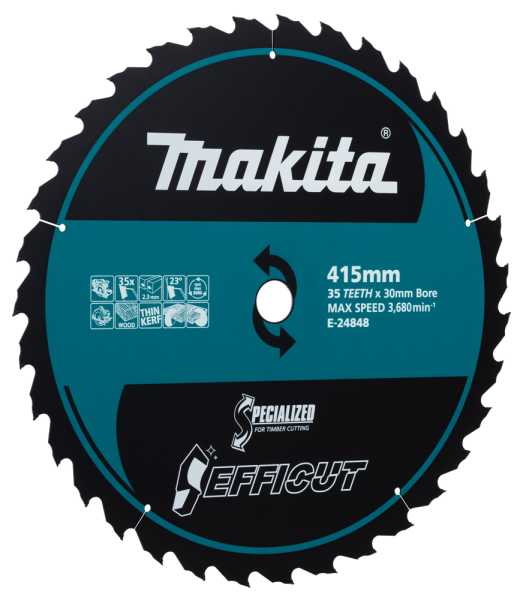 Makita E-24848 Zaagblad - 415 X 30 X 35T - Hout - Detailed view of the product